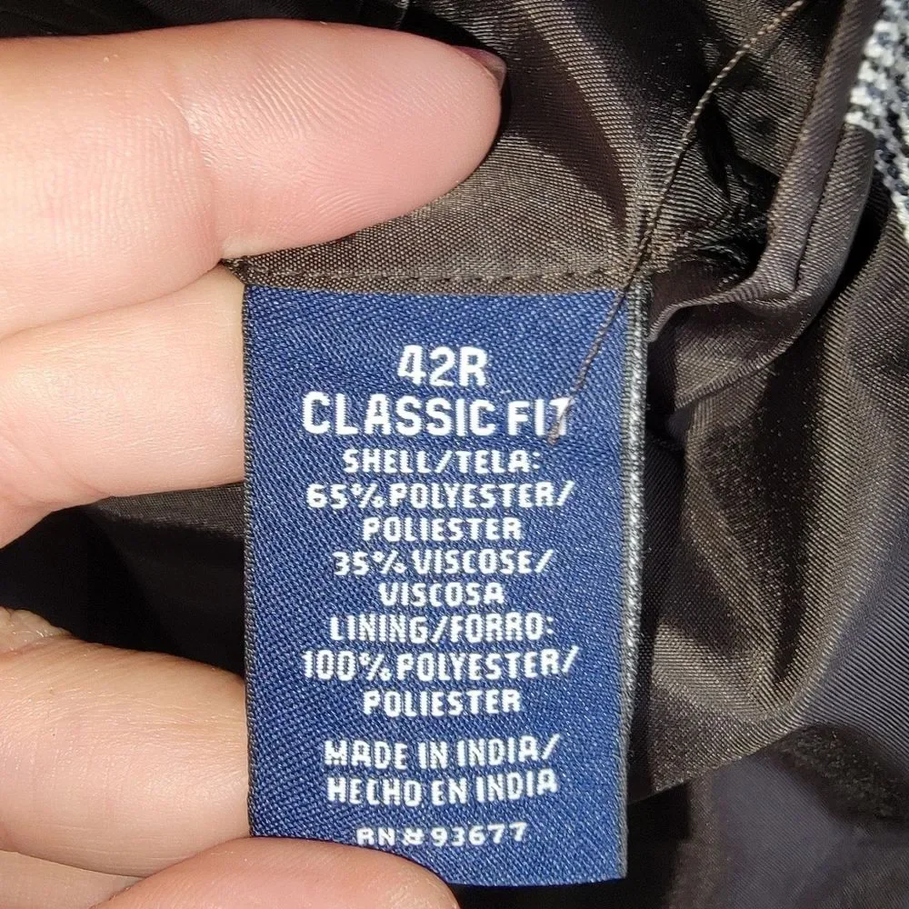Stafford Essentials Classic Fit Men's Sports Coat Blazer size 42R